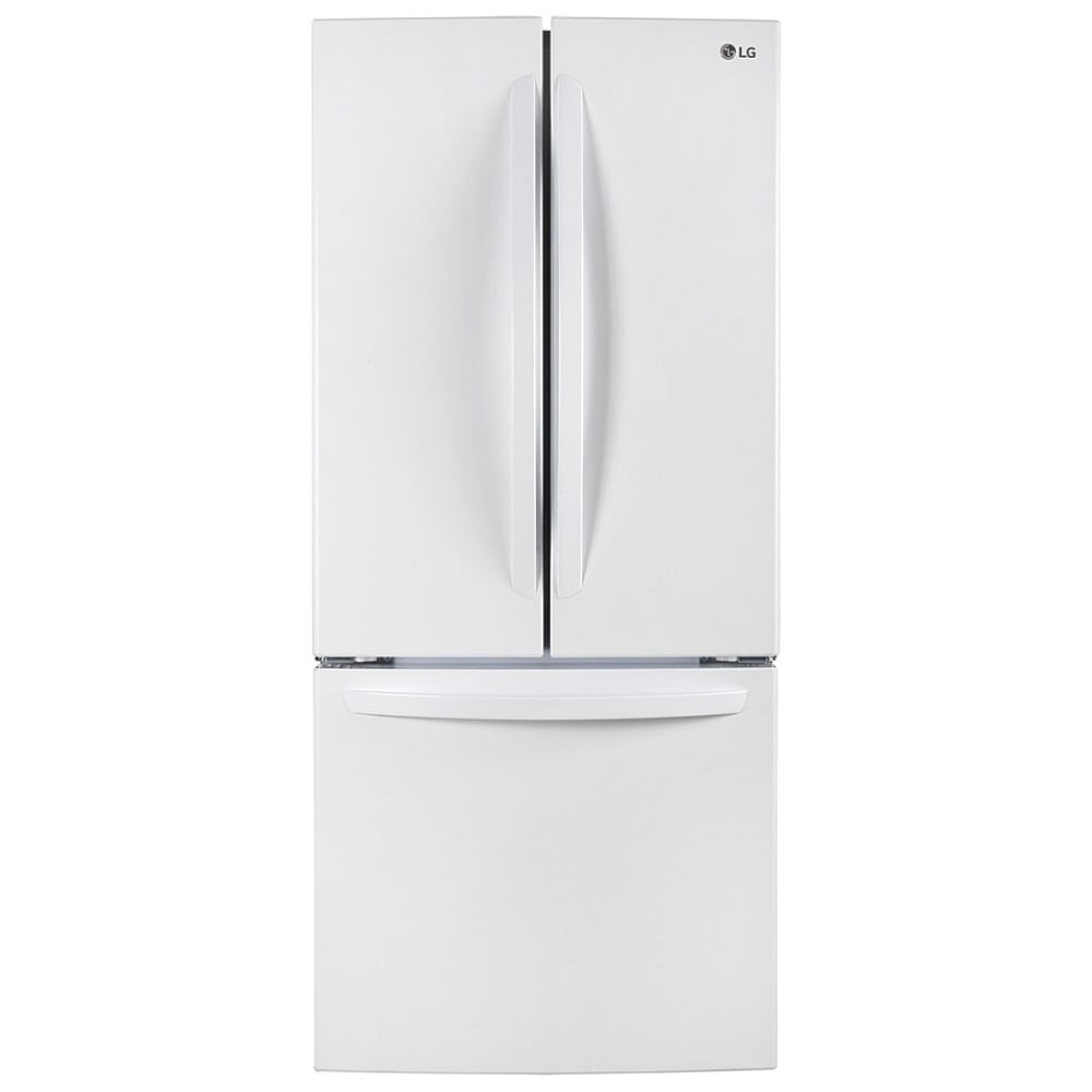 LG LRFNS2200W French Door Refrigerator, 30 inch Width, 21.8 cu. ft. Capacity, Optional Ice Maker (Special Order), ENERGY STAR Certified, White colour