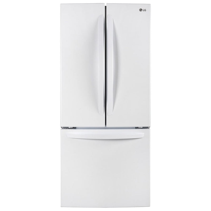 LG LRFNS2200W French Door Refrigerator, 30 inch Width, 21.8 cu. ft. Capacity, Optional Ice Maker (Special Order), ENERGY STAR Certified, White colour