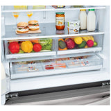 LG LRFS28XBS French Door Refrigerator, 36 inch Width, 27.7 cu. ft. Capacity, Water Dispenser (Exterior), Ice Dispenser (Thru Door), ENERGY STAR Certified, Stainless Steel colour