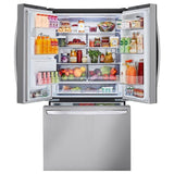 LG LRFXS3106S Bottom Freezer French Door Refrigerator, 36 inch Width, 31 cu. ft. Capacity, Water Dispenser (Exterior), Ice Dispenser (Thru Door), ENERGY STAR Certified, Stainless Steel colour