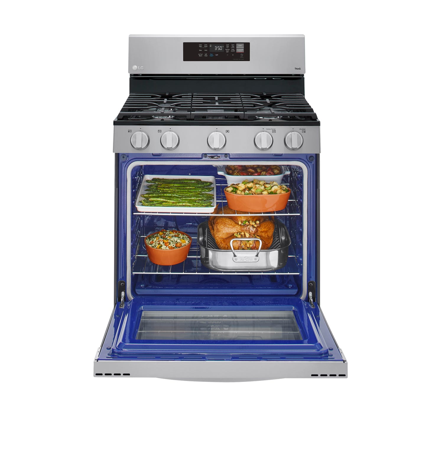 5.8 cu ft. Smart Wi-Fi Enabled Fan Convection Gas Ranges with Air Fry & EasyClean® LRGL5823S