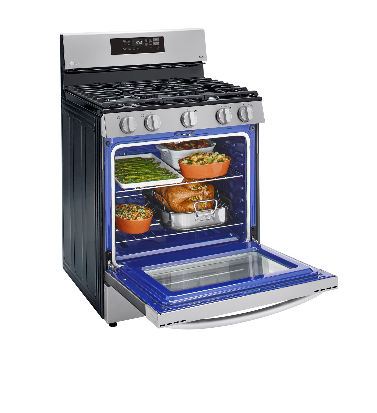 5.8 cu ft. Smart Wi-Fi Enabled Fan Convection Gas Ranges with Air Fry & EasyClean® LRGL5823S