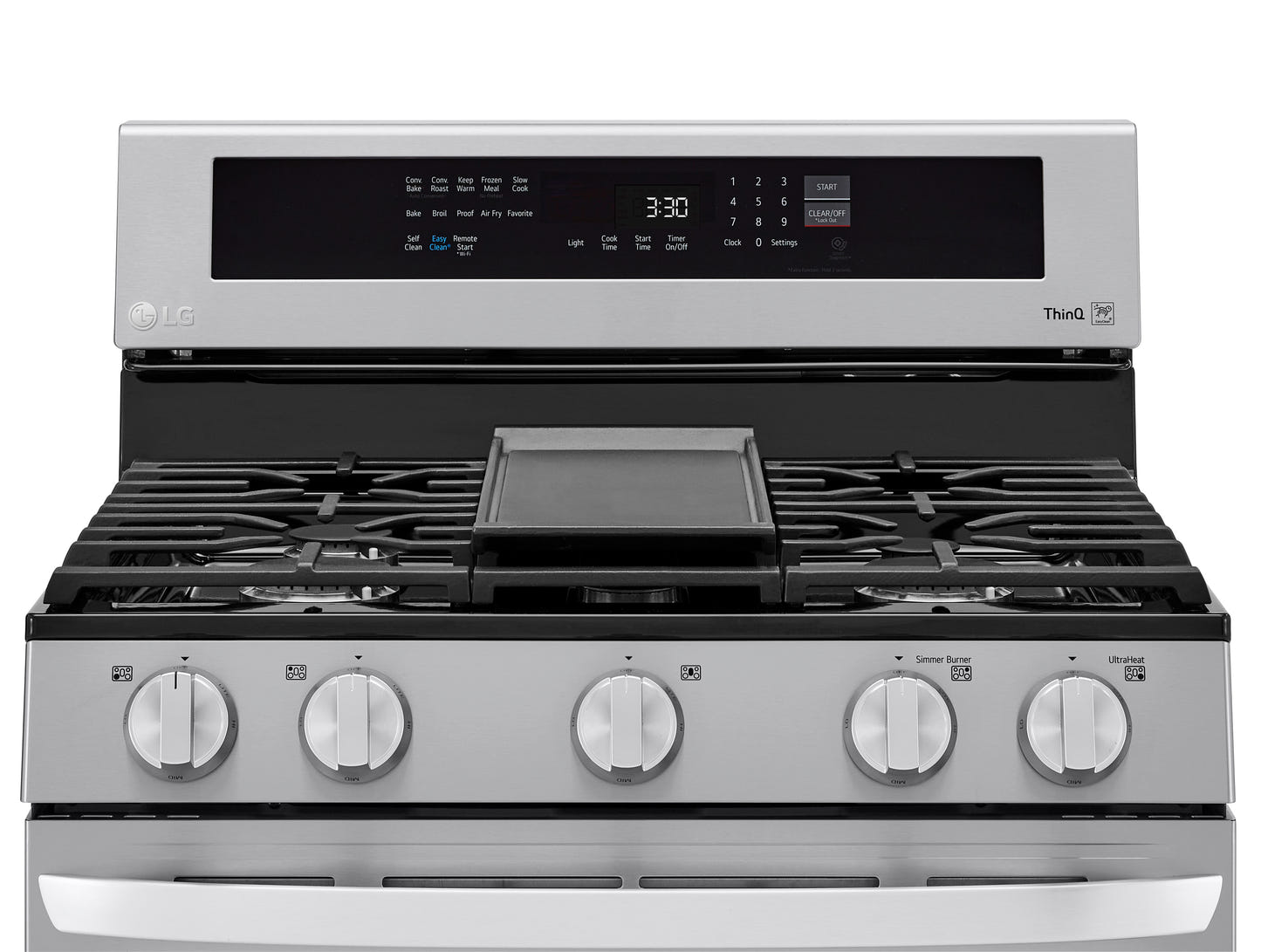 5.8 cu ft. Smart Wi-Fi Enabled True Convection InstaView™ Gas Ranges with Air Fry LRGL5825F
