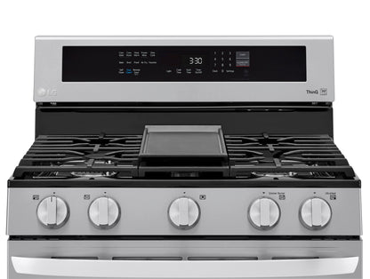 5.8 cu ft. Smart Wi-Fi Enabled True Convection InstaView™ Gas Ranges with Air Fry LRGL5825F