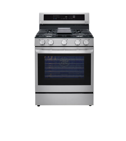 5.8 cu ft. Smart Wi-Fi Enabled True Convection InstaView™ Gas Ranges with Air Fry LRGL5825F