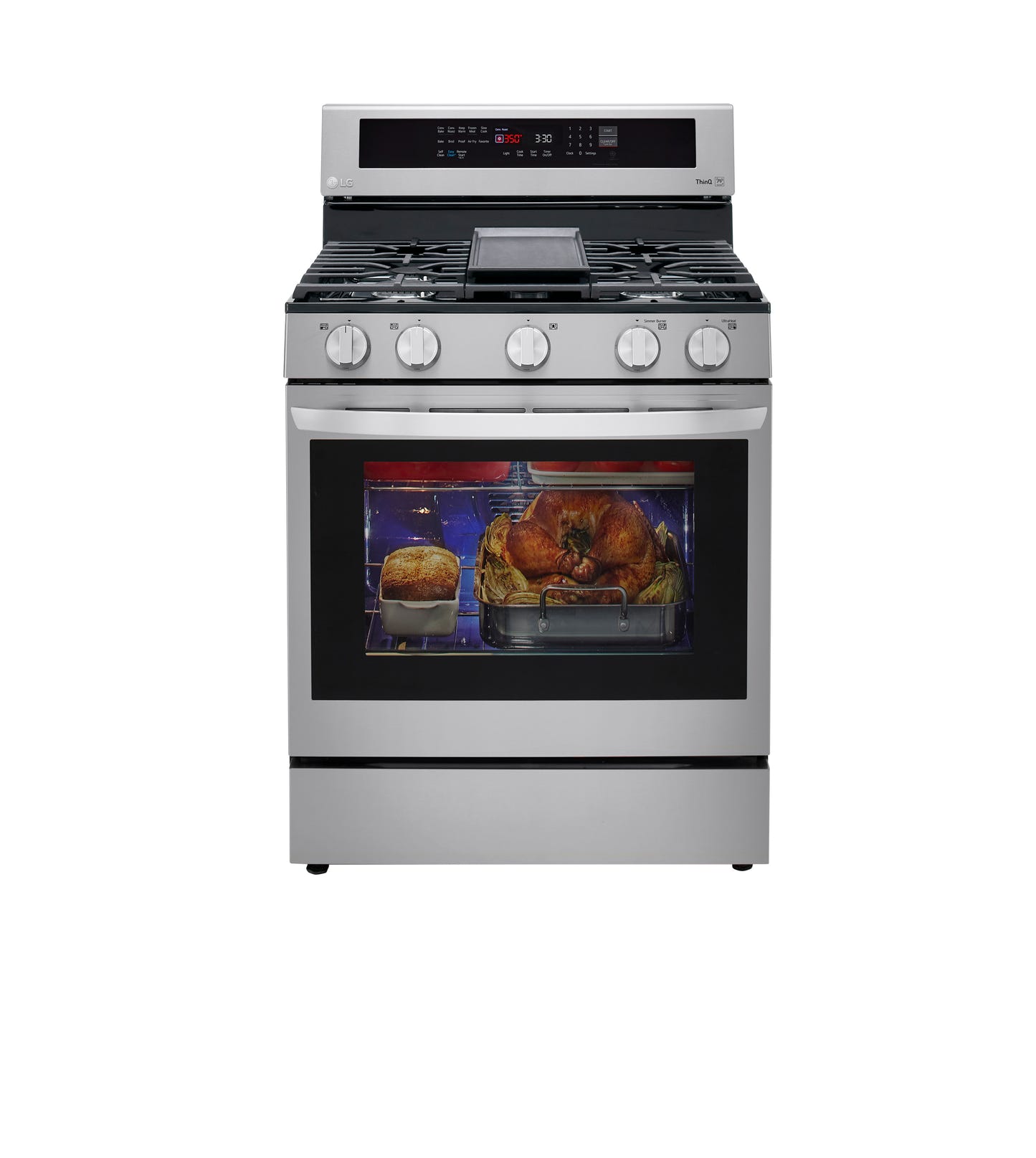 5.8 cu ft. Smart Wi-Fi Enabled True Convection InstaView™ Gas Ranges with Air Fry LRGL5825F