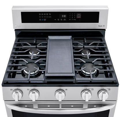 5.8 cu ft. Smart Wi-Fi Enabled True Convection InstaView™ Gas Ranges with Air Fry LRGL5825F