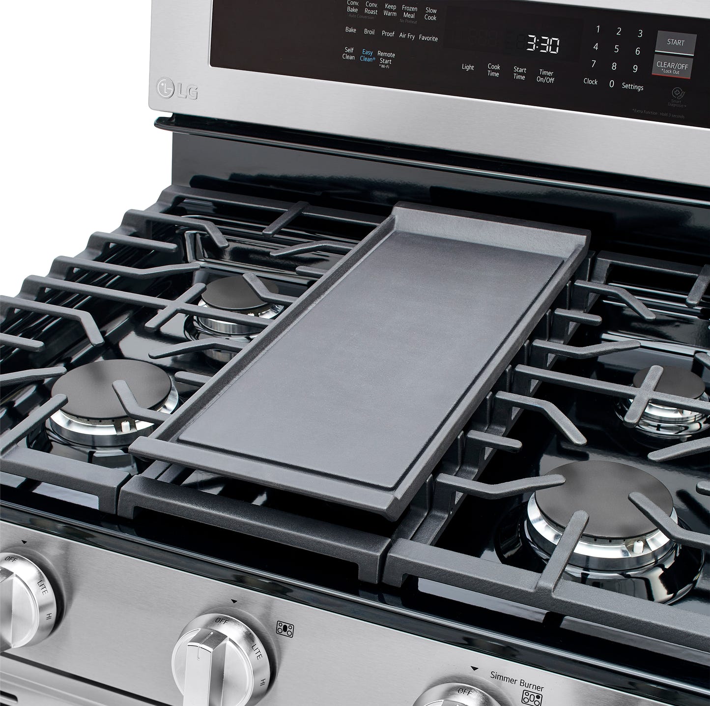 5.8 cu ft. Smart Wi-Fi Enabled True Convection InstaView™ Gas Ranges with Air Fry LRGL5825F