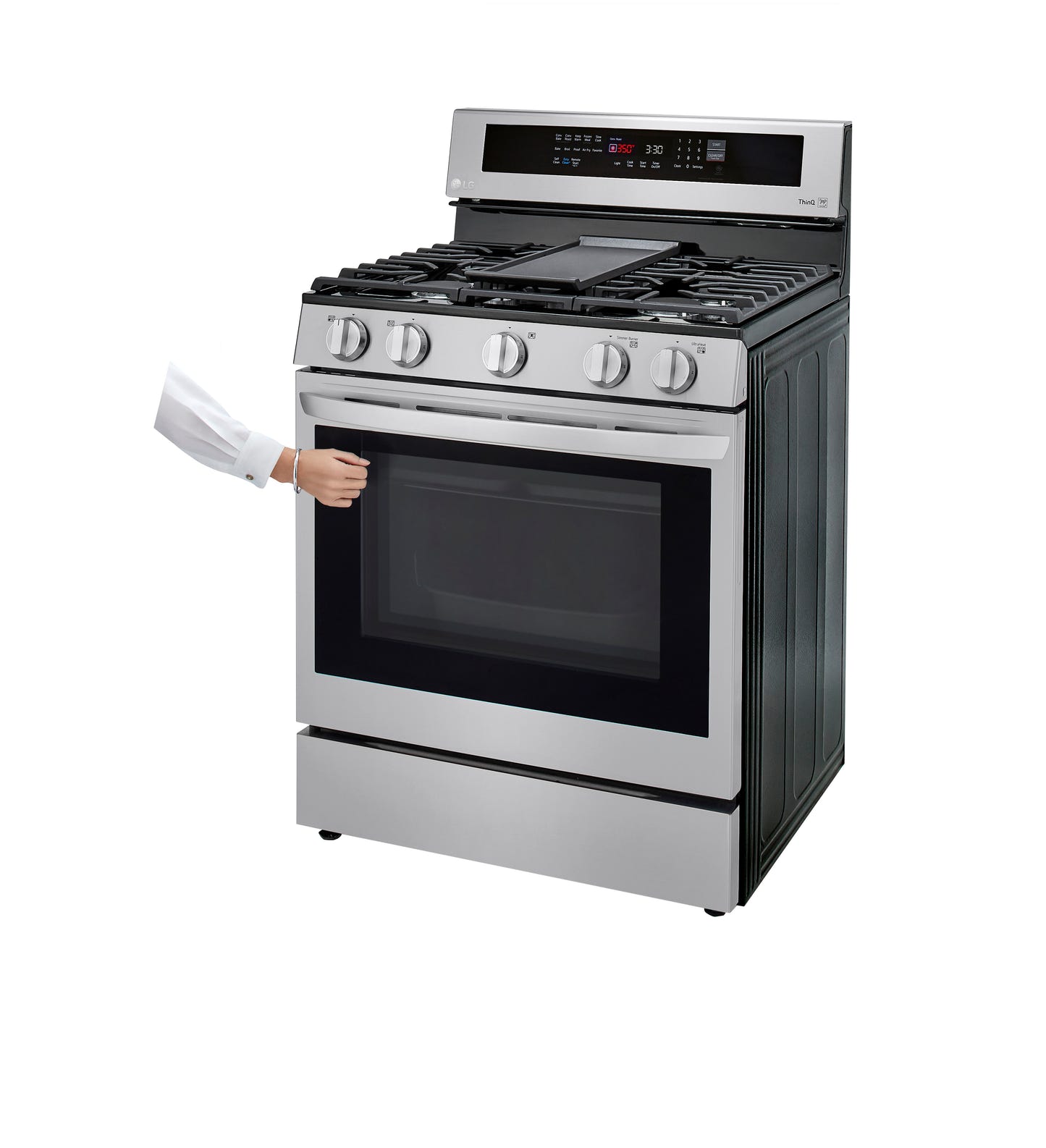 5.8 cu ft. Smart Wi-Fi Enabled True Convection InstaView™ Gas Ranges with Air Fry LRGL5825F