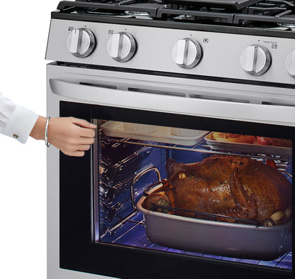 5.8 cu ft. Smart Wi-Fi Enabled True Convection InstaView™ Gas Ranges with Air Fry LRGL5825F
