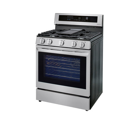 5.8 cu ft. Smart Wi-Fi Enabled True Convection InstaView™ Gas Ranges with Air Fry LRGL5825F