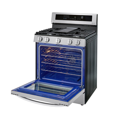 5.8 cu ft. Smart Wi-Fi Enabled True Convection InstaView™ Gas Ranges with Air Fry LRGL5825F