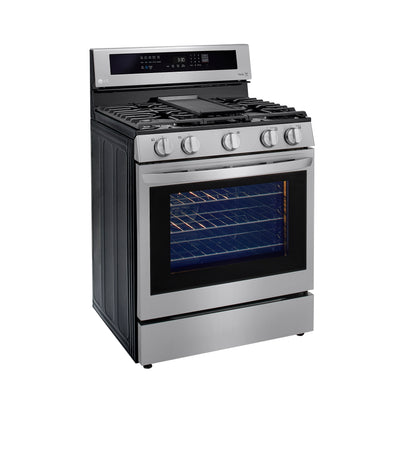 5.8 cu ft. Smart Wi-Fi Enabled True Convection InstaView™ Gas Ranges with Air Fry LRGL5825F