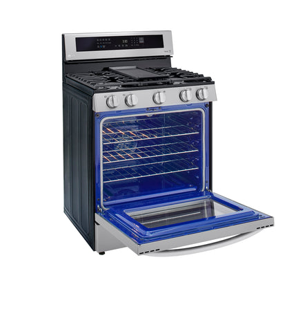 5.8 cu ft. Smart Wi-Fi Enabled True Convection InstaView™ Gas Ranges with Air Fry LRGL5825F