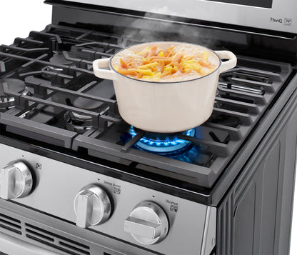 5.8 cu ft. Smart Wi-Fi Enabled True Convection InstaView™ Gas Ranges with Air Fry LRGL5825F
