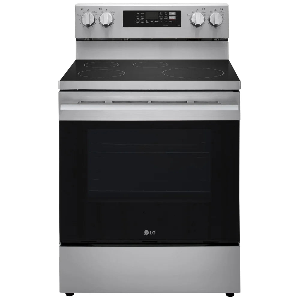 LG LRIN6323YE Induction Range, 6.3 cu. ft. Capacity, 30 inch Exterior Width, Convection, 4 Burners, Storage Drawer, Air Fry, Self Clean, 3,900 W Highest Element, Stainless Steel colour, EasyClean®, InstaView® Window, Probake Convection®, ThinQ® Technology