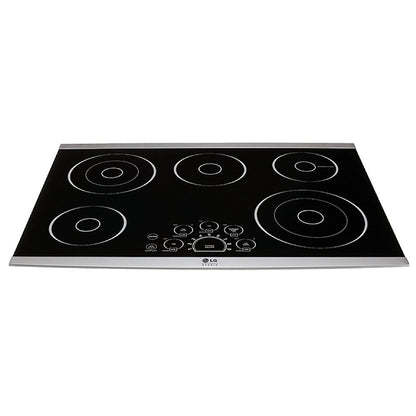 LG Studio 30" Electric Cooktop with Warming Zone and SmoothTouch LSCE305ST