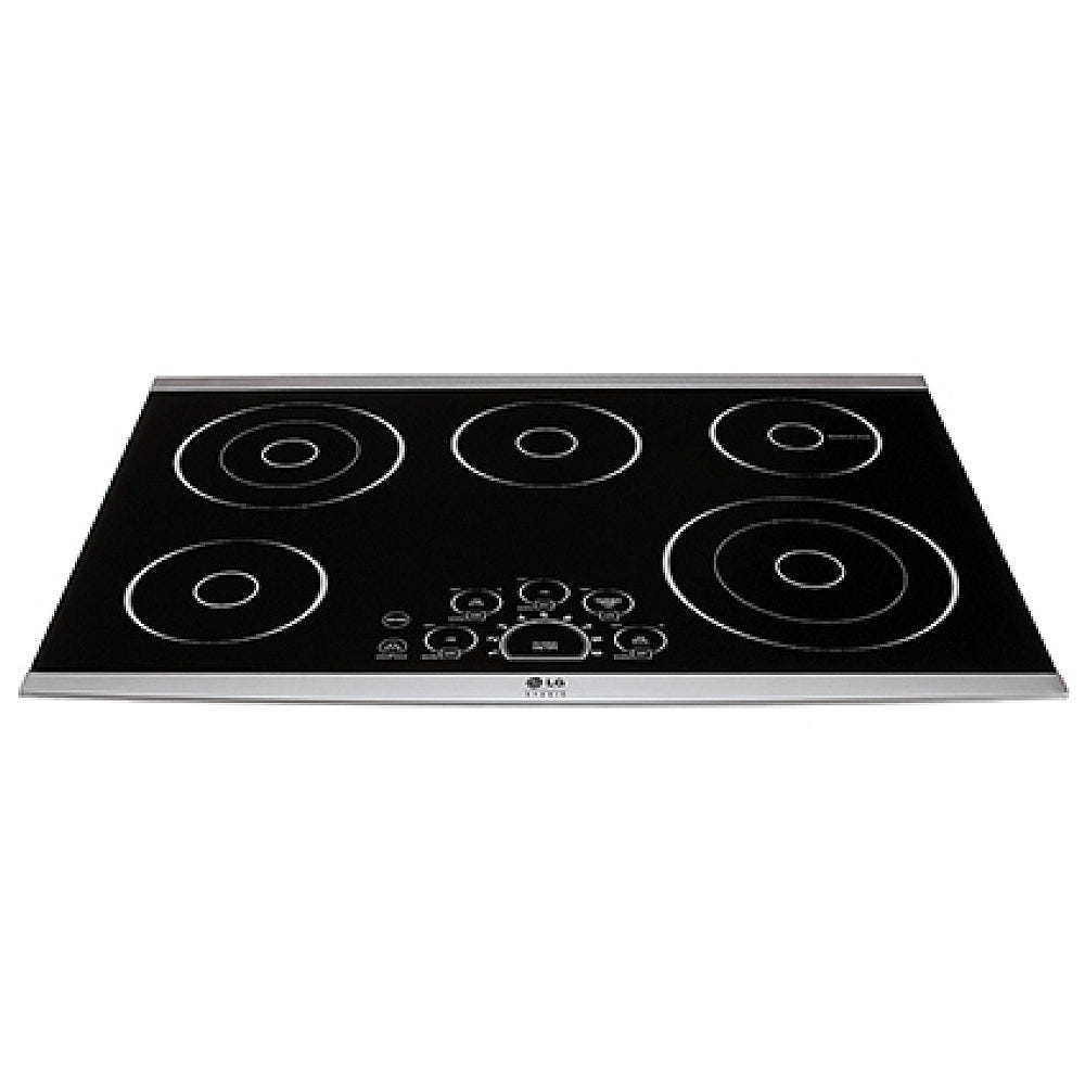 LG Studio 30" Electric Cooktop with Warming Zone and SmoothTouch LSCE305ST