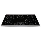 LG Studio LSCE305ST Electric Cooktop, 30 inch Exterior Width, 5 Burners, 3,000 W Highest Element, Stainless Steel colour