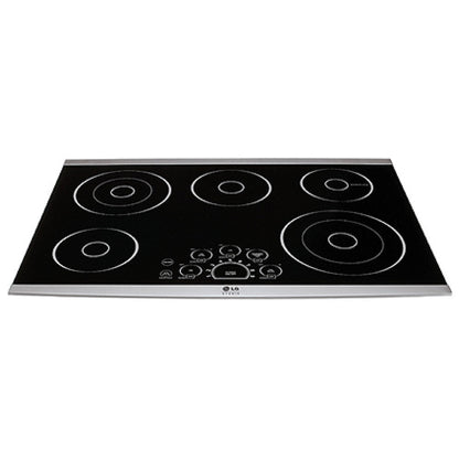 LG Studio 30" Electric Cooktop with Warming Zone and SmoothTouch LSCE305ST