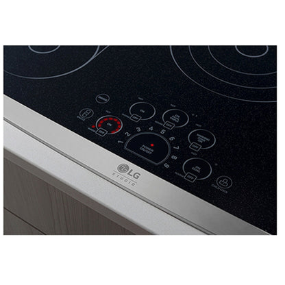 LG Studio 30" Electric Cooktop with Warming Zone and SmoothTouch LSCE305ST