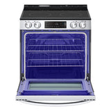 LG 6.3 cu. ft. Smart Wi-Fi Enabled Electric Slide-in Range with EasyClean® LSEL6331F front open view