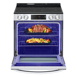 LG 6.3 cu. ft. Smart Wi-Fi Enabled Electric Slide-in Range with EasyClean® LSEL6331F front open view