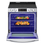 LG 6.3 cu. ft. Smart Wi-Fi Enabled Electric Slide-in Range with EasyClean® LSEL6331F front open view
