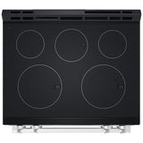 LG LSEL6331XE Electric Range, 6.3 cu. ft. Capacity, 30 inch Exterior Width, 5 Burners, Storage Drawer, Steam & Self Clean, 3,200 W Highest Element, Stainless Steel colour, EasyClean®, PrintProof® Stainless Steel, SmartDiagnosis™, SmoothTouch®, ThinQ Care™