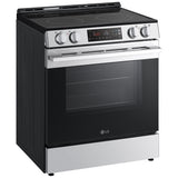 LG LSEL6331XE Electric Range, 6.3 cu. ft. Capacity, 30 inch Exterior Width, 5 Burners, Storage Drawer, Steam & Self Clean, 3,200 W Highest Element, Stainless Steel colour, EasyClean®, PrintProof® Stainless Steel, SmartDiagnosis™, SmoothTouch®, ThinQ Care™