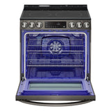 LG 6.3 cu. ft. Smart Wi-Fi Enabled Fan Convection Electric Slide-in Range with Air Fry & EasyClean® LSEL6333D front open view