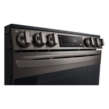 LG 6.3 cu. ft. Smart Wi-Fi Enabled Fan Convection Electric Slide-in Range with Air Fry & EasyClean® LSEL6333D knobs view