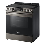 LG 6.3 cu. ft. Smart Wi-Fi Enabled Fan Convection Electric Slide-in Range with Air Fry & EasyClean® LSEL6333D left angle view