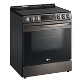 LG 6.3 cu. ft. Smart Wi-Fi Enabled Fan Convection Electric Slide-in Range with Air Fry & EasyClean® LSEL6333D right angle view