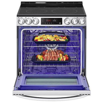 LG 6.3 cu. ft. Smart Wi-Fi Enabled Fan Convection Electric Slide-in Range with Air Fry & EasyClean® LSEL6333F