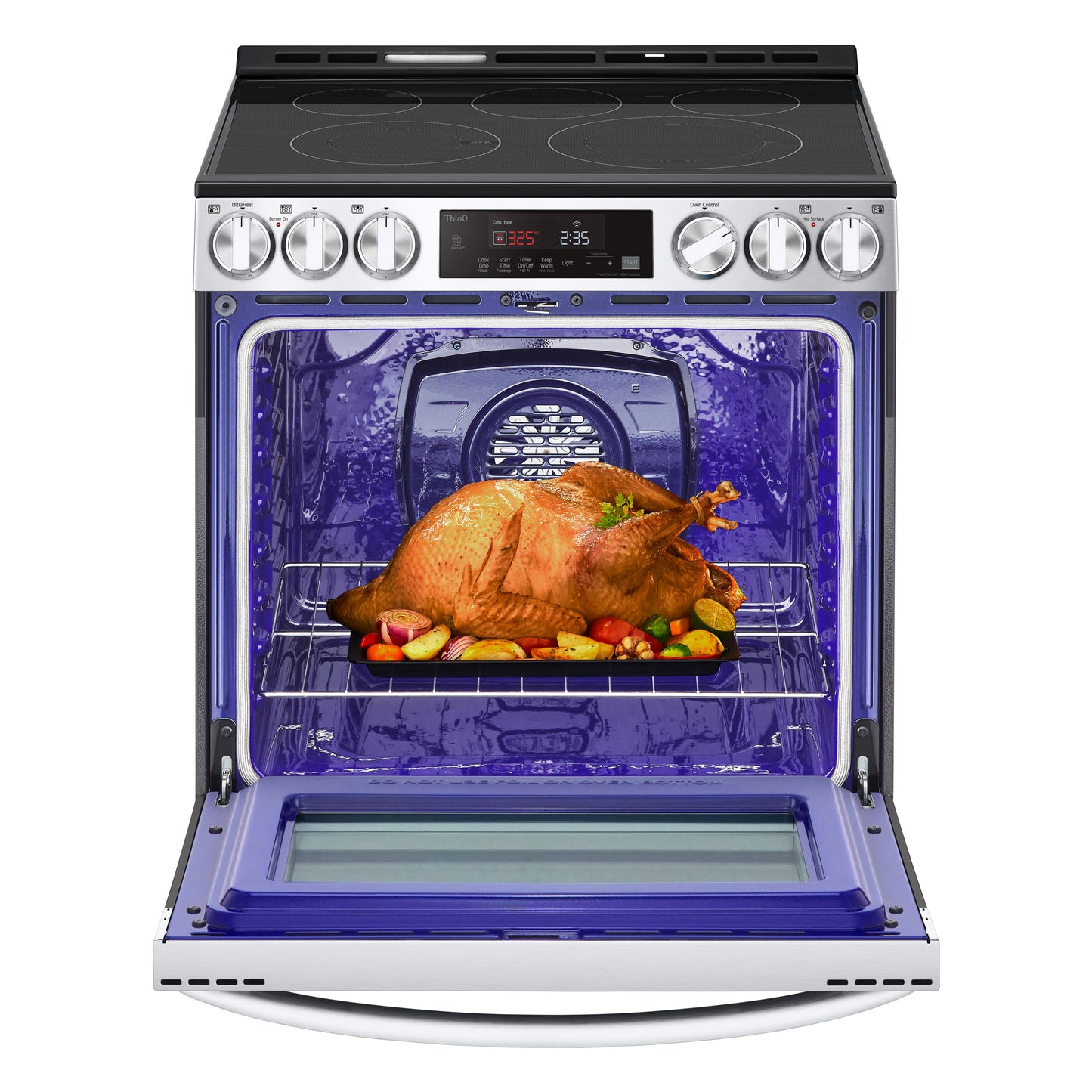 6.3 cu ft. Smart Wi-Fi Enabled Fan Convection Electric Slide-in Ranges with Air Fry & EasyClean® LSEL6333F