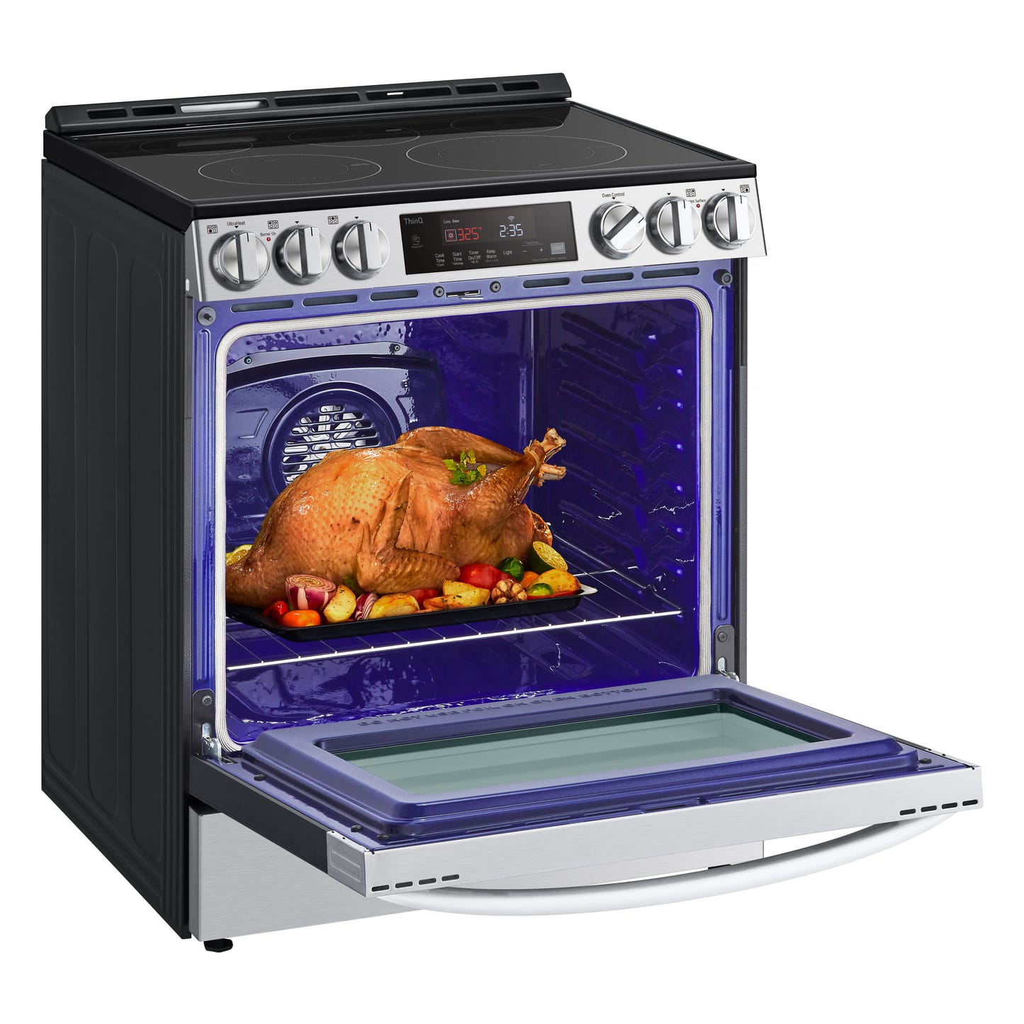 6.3 cu ft. Smart Wi-Fi Enabled Fan Convection Electric Slide-in Ranges with Air Fry & EasyClean® LSEL6333F