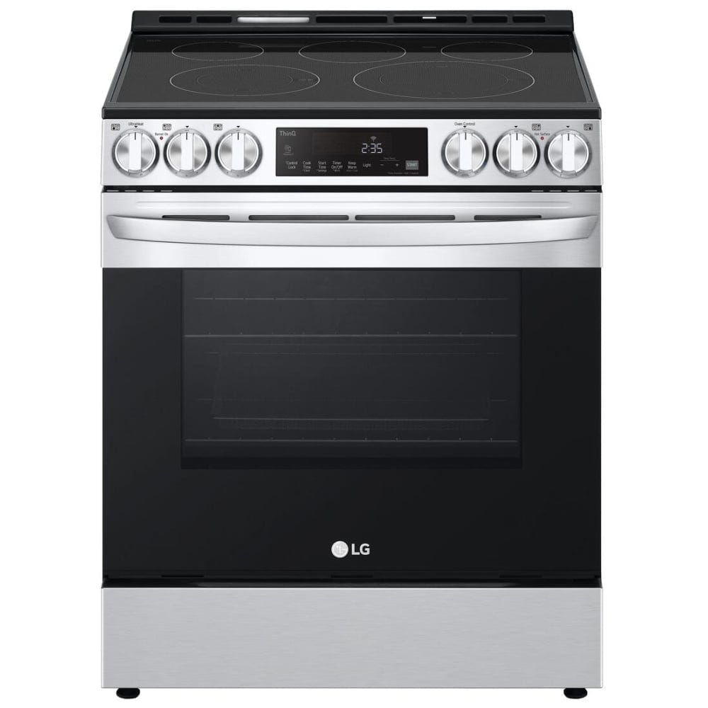 LG 6.3 cu. ft. Smart Wi-Fi Enabled Fan Convection Electric Slide-in Range with Air Fry & EasyClean® LSEL6333F