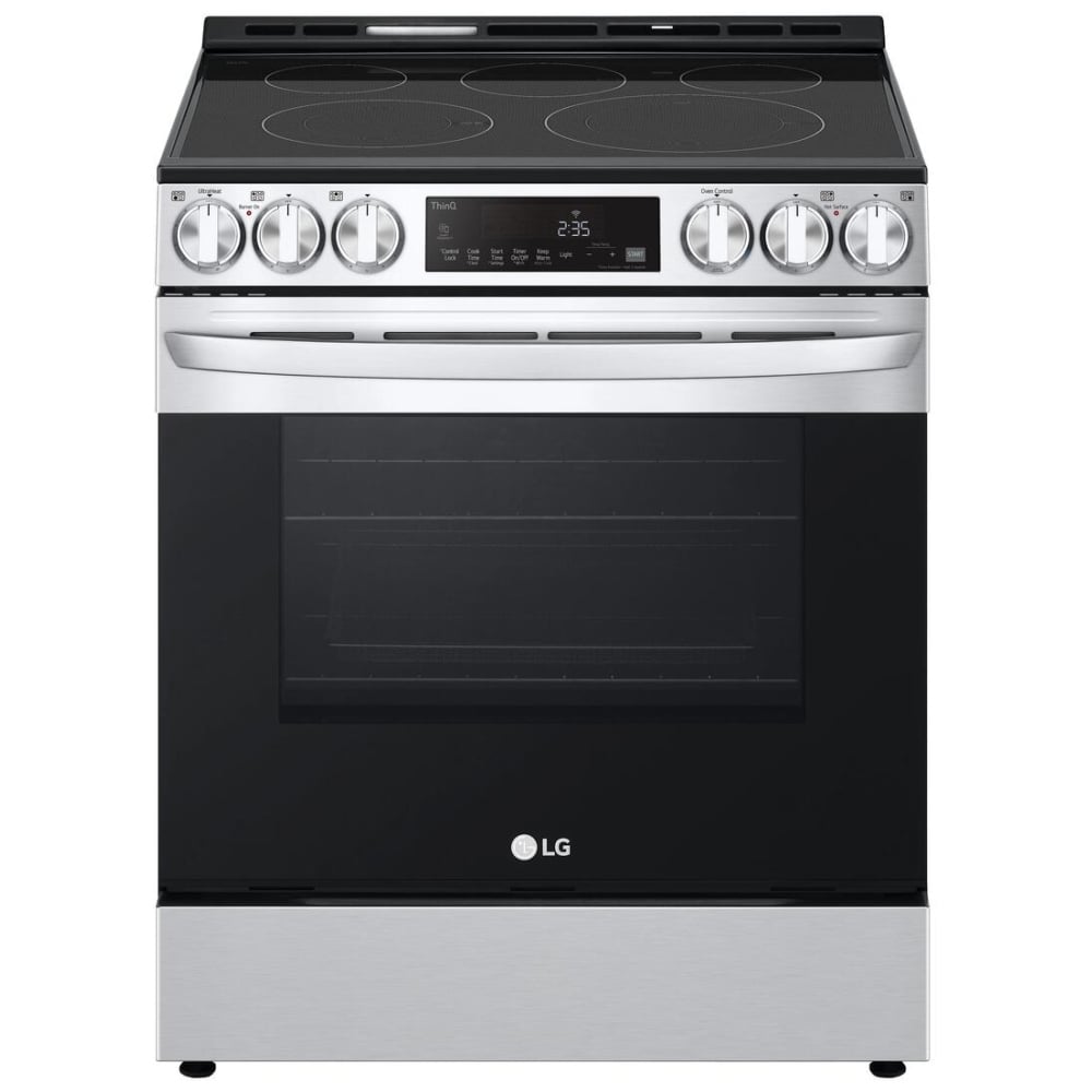 LG 6.3 cu. ft. Smart Wi-Fi Enabled Fan Convection Electric Slide-in Range with Air Fry & EasyClean® LSEL6333F