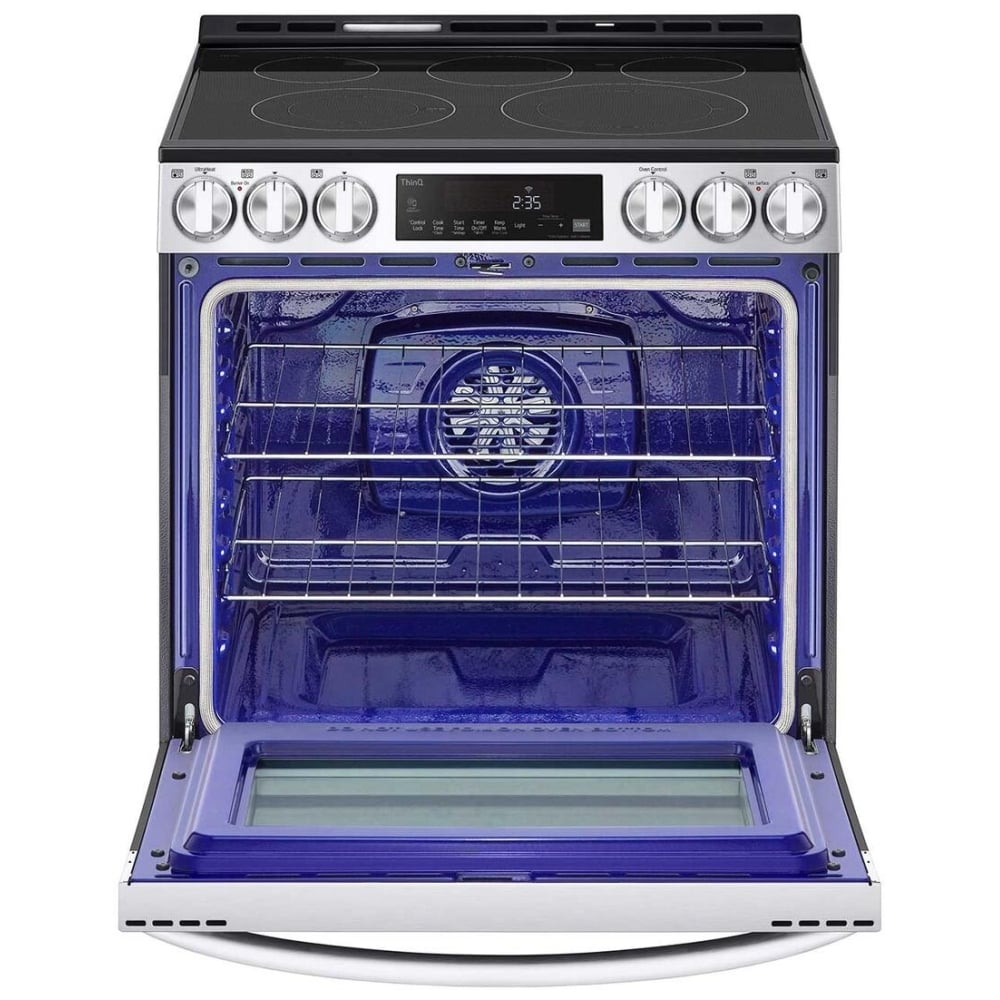 LG 6.3 cu. ft. Smart Wi-Fi Enabled Fan Convection Electric Slide-in Range with Air Fry & EasyClean® LSEL6333F