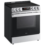 LG LSEL6333XE Electric Range, 6.3 cu. ft. Capacity, 30 inch Exterior Width, Convection, 5 Burners, Storage Drawer, Air Fry, Self Clean, 3,200 W Highest Element, Stainless Steel colour