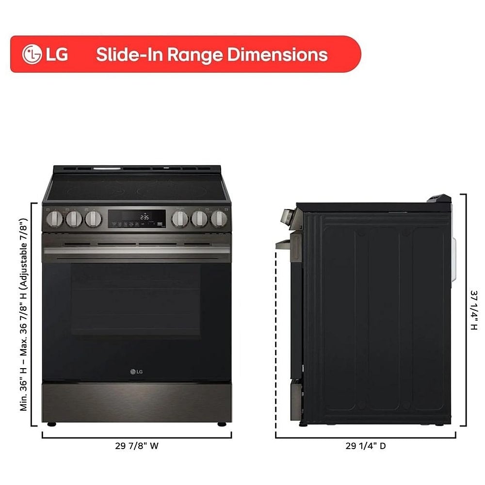 LG LSEL6333ZE Electric Range, 6.3 cu. ft. Capacity, 30 inch, 5 Burner, 3200W