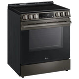 LG LSEL6333ZE Electric Range, 6.3 cu. ft. Capacity, 30 inch Exterior Width, Convection, 5 Burners, Storage Drawer, Air Fry, Self Clean, 3,200 W Highest Element, Black Stainless Steel colour