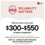 LG LSEL6333ZE Electric Range, 6.3 cu. ft. Capacity, 30 inch Exterior Width, Convection, 5 Burners, Storage Drawer, Air Fry, Self Clean, 3,200 W Highest Element, Black Stainless Steel colour