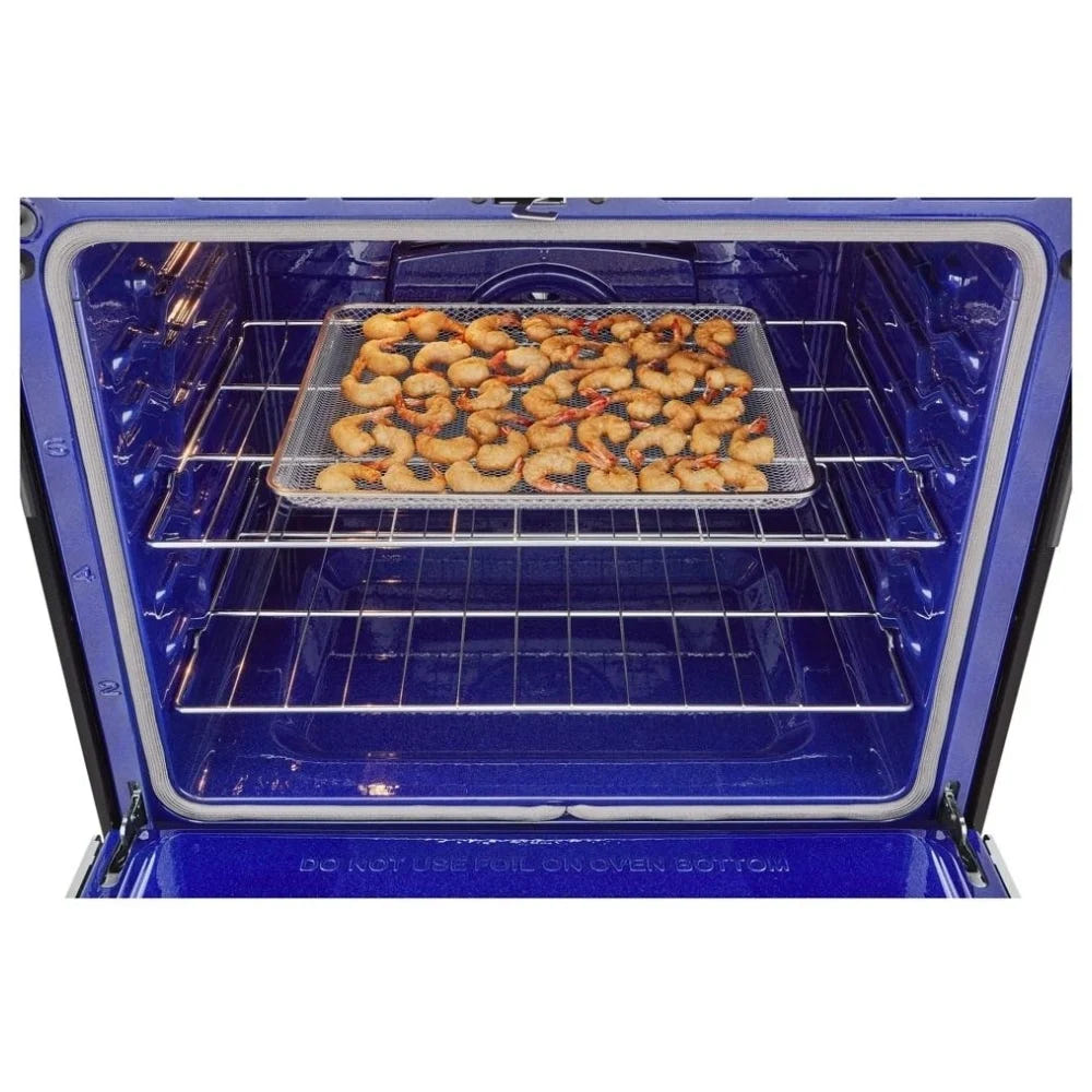 LG LSEL6335XE Electric Range, 6.3 cu. ft. Capacity, 30 inch Exterior Width, Convection, 5 Burners, Storage Drawer, Air Fry, Self Clean, 3,200 Watts Highest Burner Element, Stainless Steel colour