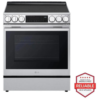 LG LSEL6335XE Electric Range, 6.3 cu. ft. Capacity, 30 inch Exterior Width, Convection, 5 Burners, Storage Drawer, Air Fry, Self Clean, 3,200 Watts Highest Burner Element, Stainless Steel colour