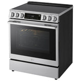 LG LSEL6337XE Electric Range, 6.3 cu. ft. Capacity, 30 inch Exterior Width, Convection, 5 Burners, Storage Drawer, Air Fry, Self Clean, 3,600 W Highest Element, Stainless Steel colour