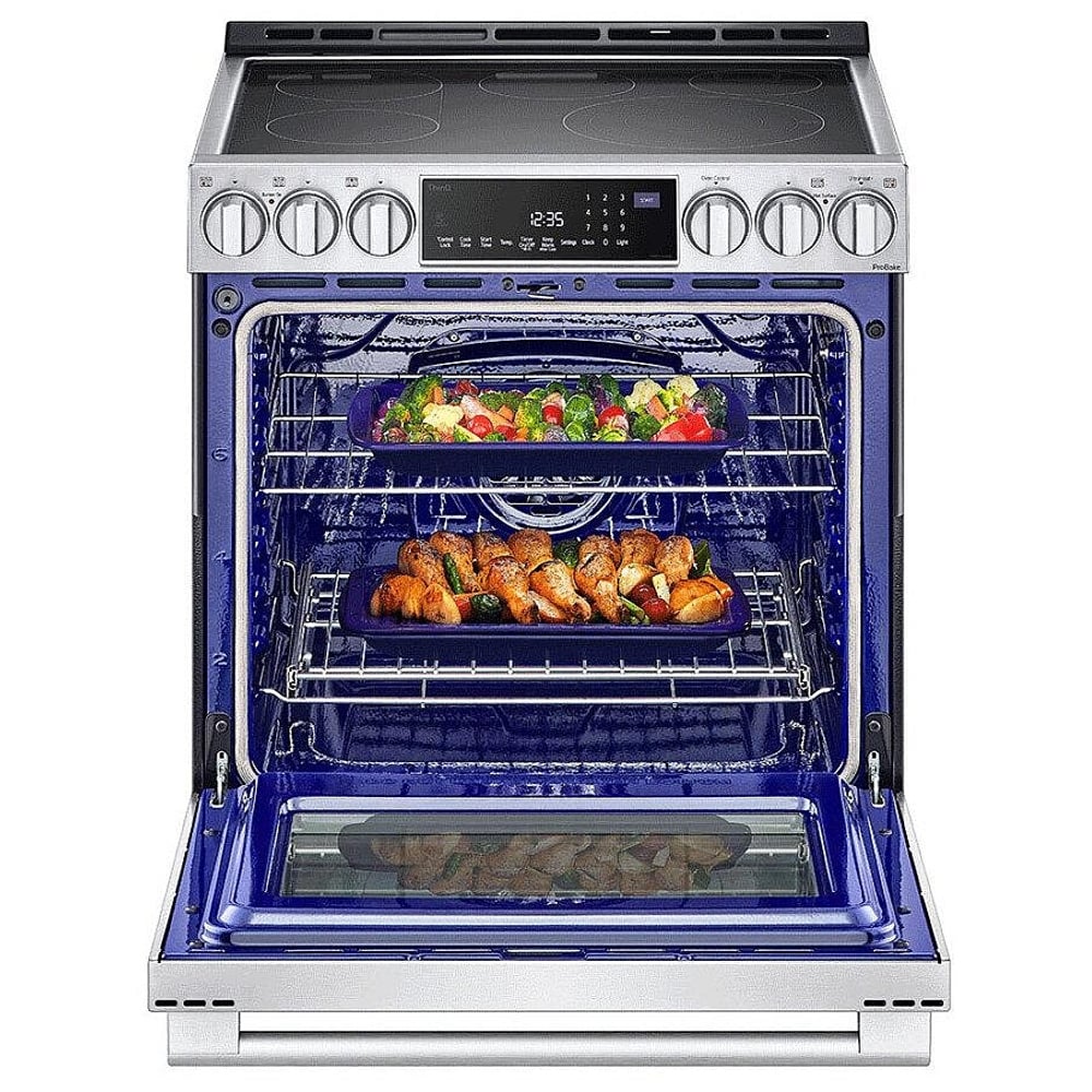 LG Studio 6.3 cu. ft. InstaView Electric Slide-in Range with ProBake Convection & Air Fry LSES6338F