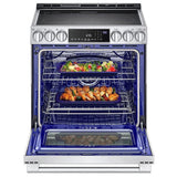 LG Studio LSES6338F Electric Range, 6.3 cu. ft. Capacity, 30 inch Exterior Width, True Convection, 5 Burners, Storage Drawer, Yes, Self Clean, 3,600 W Highest Element, Stainless Steel colour