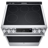 LG Studio LSES6338F Electric Range, 6.3 cu. ft. Capacity, 30 inch Exterior Width, True Convection, 5 Burners, Storage Drawer, Yes, Self Clean, 3,600 W Highest Element, Stainless Steel colour